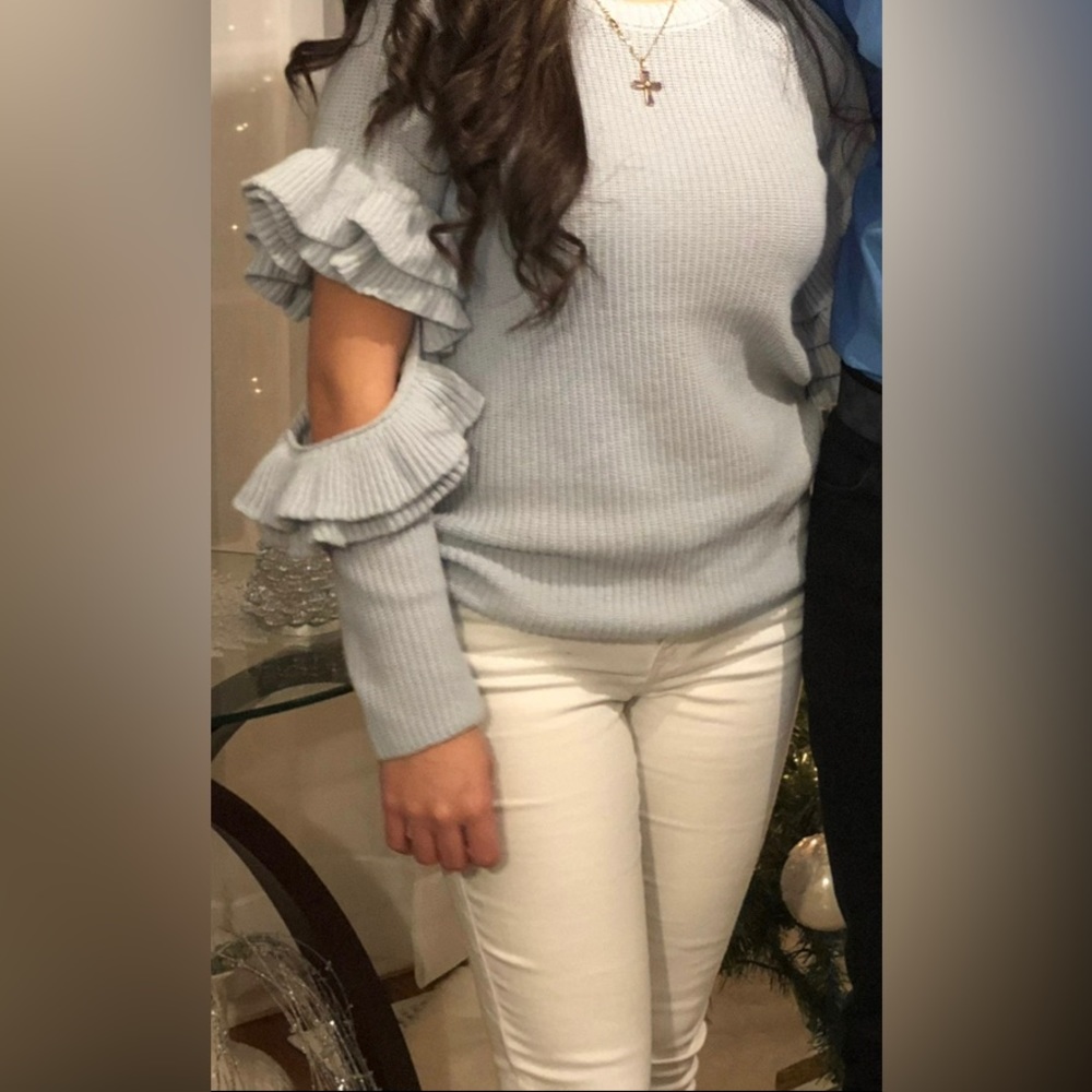 BP ruffled sweater